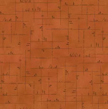 Rust Broken Plaid 12 Inch repeat HG041625
