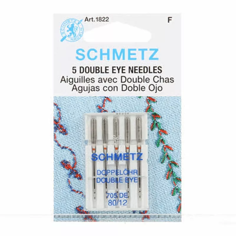 schmetz-double-eyed-machine-needles-size-80-12 Schmetz Double Eyed Machine Needles Size 80/12