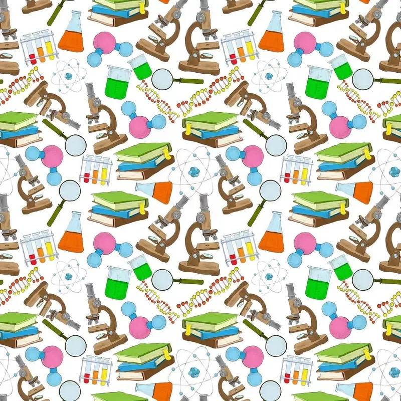 science-education-allover-fabric-multi Science Education Allover Fabric – Multi