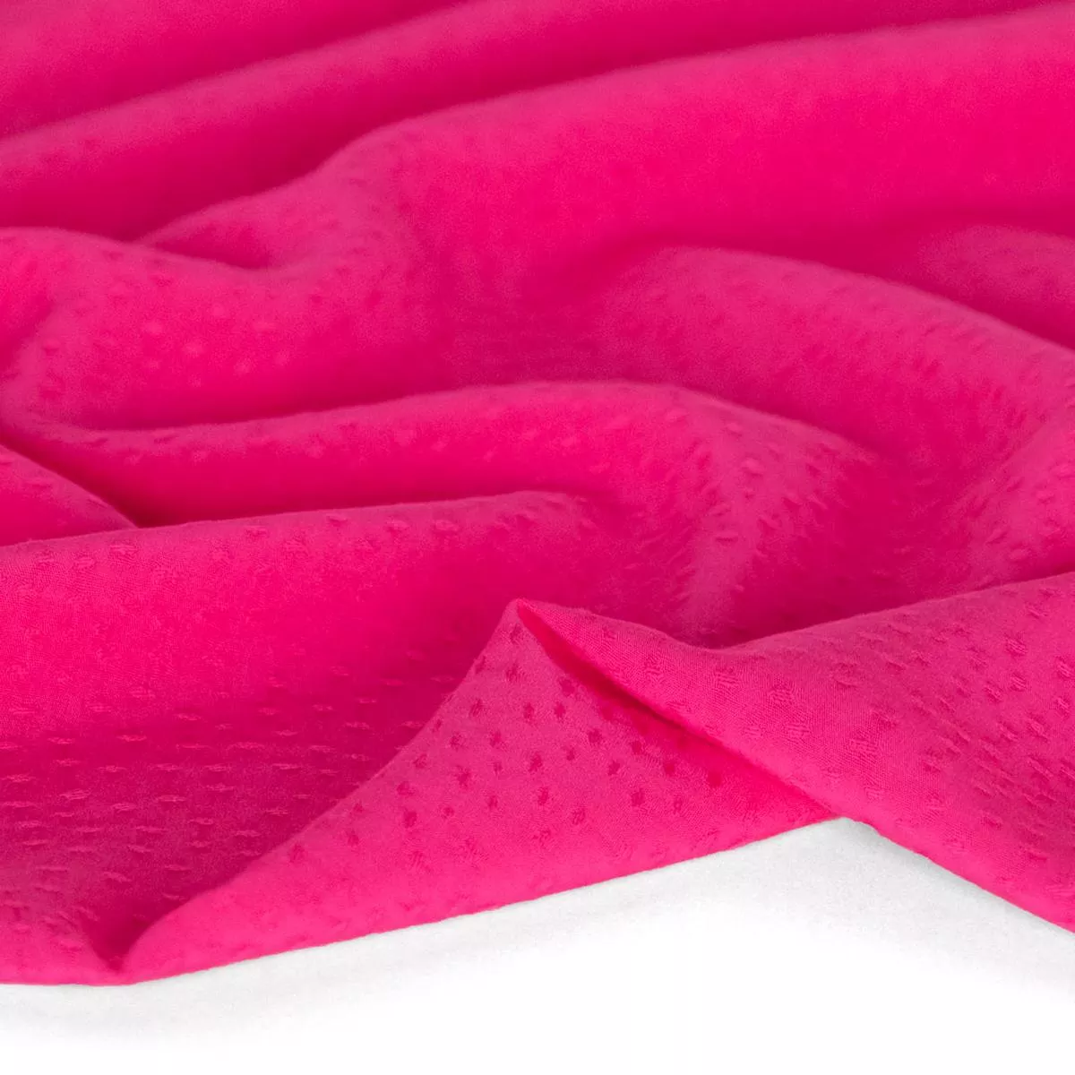 silky-dotted-viscose-dobby-electric-pink Silky Dotted Viscose Dobby – Electric Pink