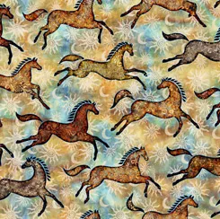 southwest-reflection-poniesqt-fabrics-28259 Southwest Reflection PoniesQT Fabrics 28259-A