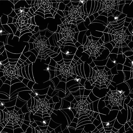 Spiderwebs Black GlowClothworks 4164-3