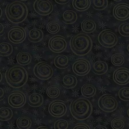 Spooky Stars and Swirls Black