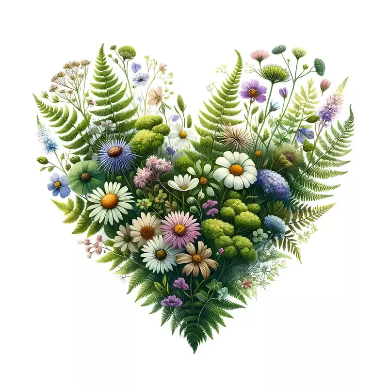 spring-heart-flowers-2-fabric-panel Spring Heart Flowers #2 Fabric Panel