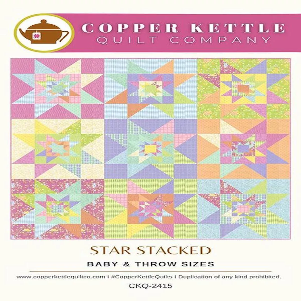 star-stacked-baby-throw-quilt-pattern-by-copper-kettle Star Stacked Baby + Throw Quilt Pattern by Copper Kettle