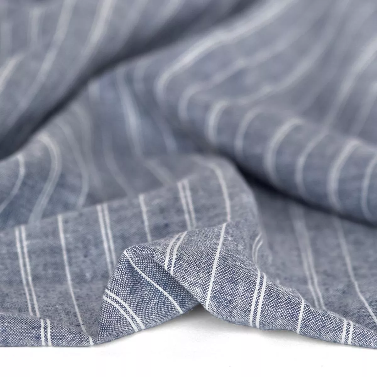 striped-hemp-organic-cotton-chambray-navy-ivory Striped Hemp & Organic Cotton Chambray – Navy/Ivory