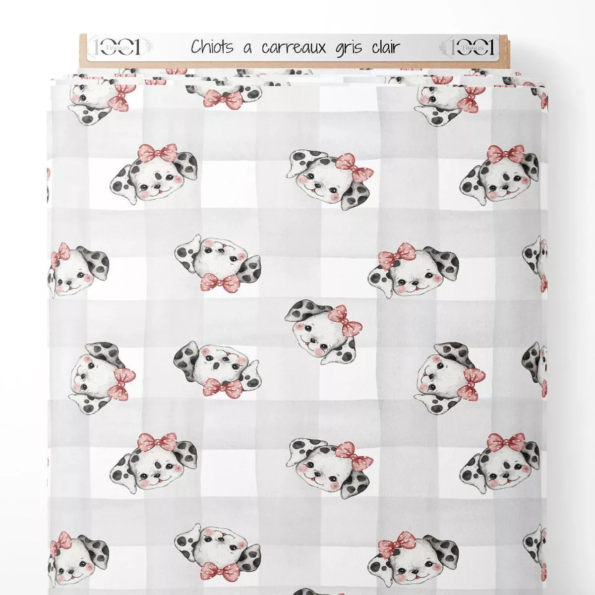 tissu-chiotscarreaux-gris-clair Tissu – Chiotscarreaux gris clair