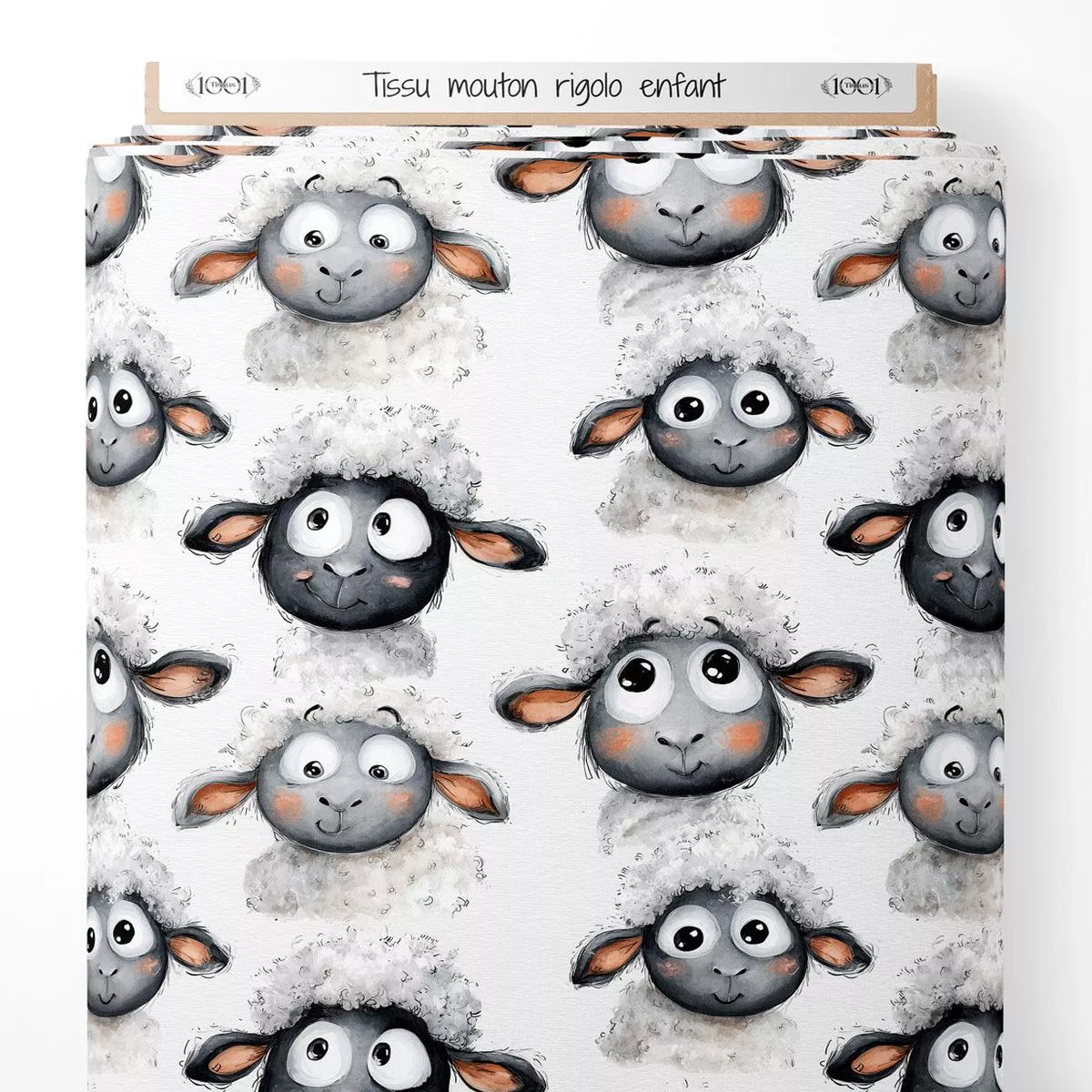 tissu-mouton-rigolo-enfant Tissu – mouton rigolo enfant