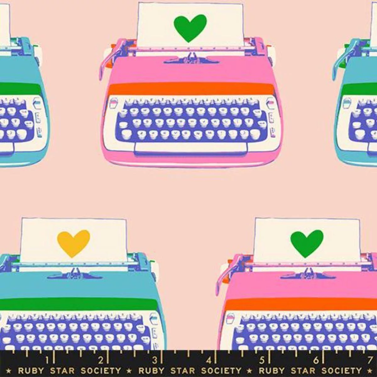 Typewriters Pink by Ruby Star Society