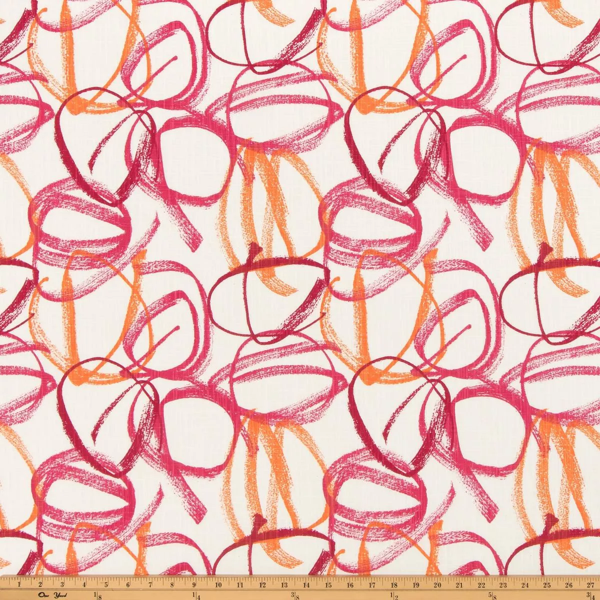 Vibrato Flamingo Slub Canvas Fabric By Premier Prints
