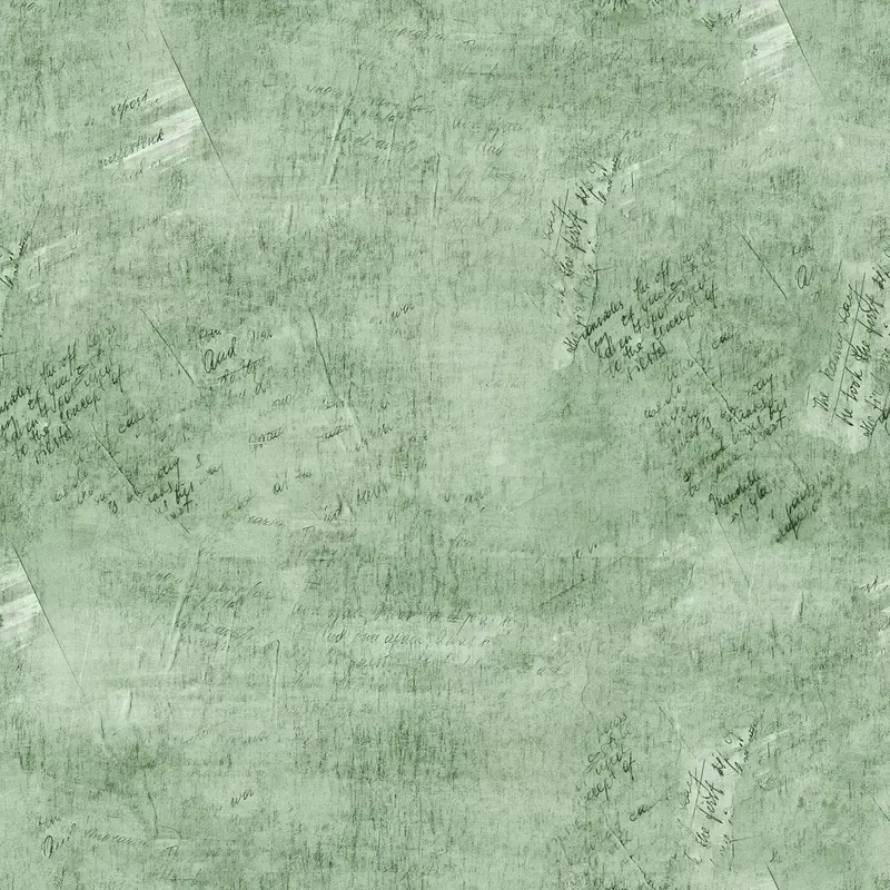 vintage-script-fabric-may-green Vintage Script Fabric – May Green