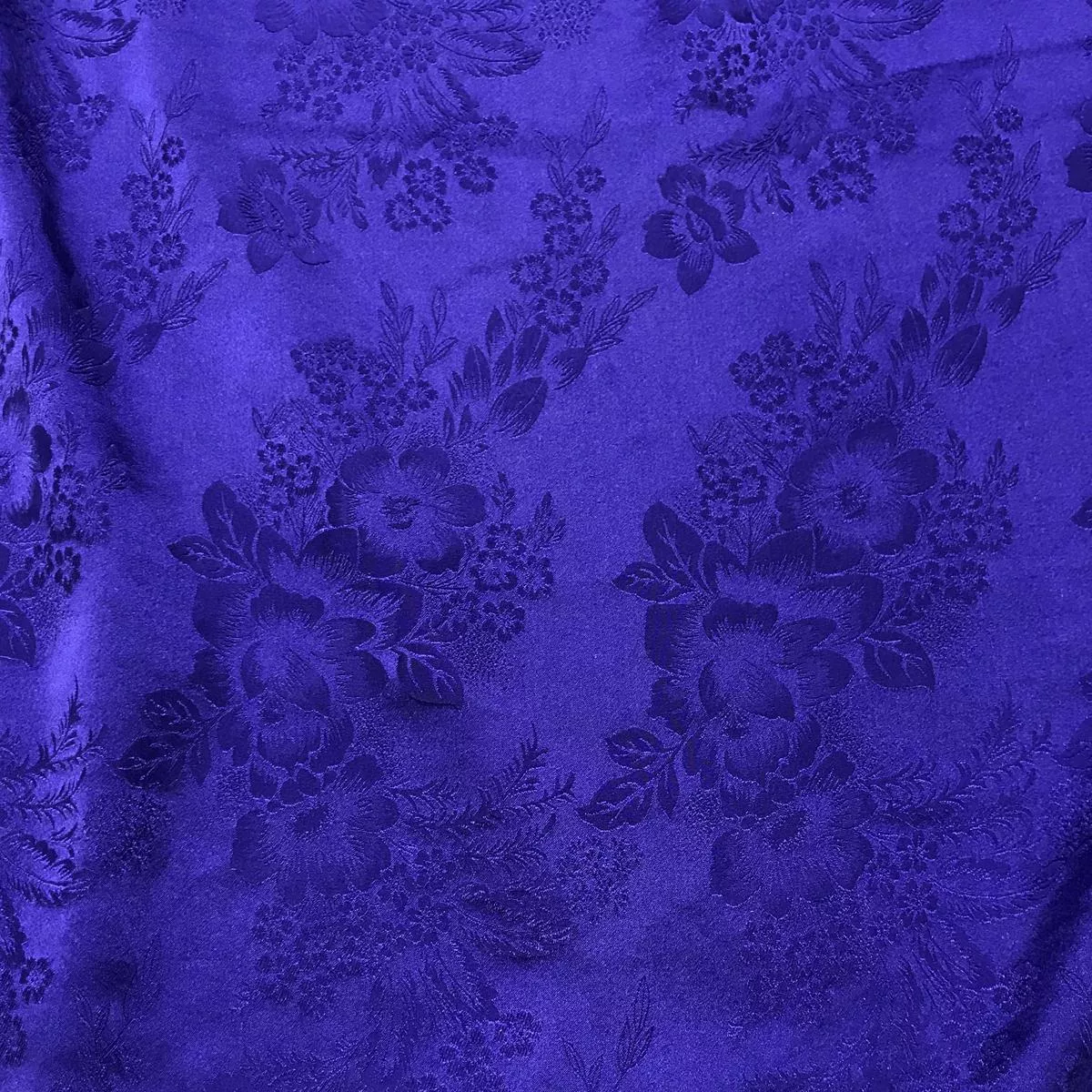 Violet Purple Floral – Hand Dyed Silk Jacquard