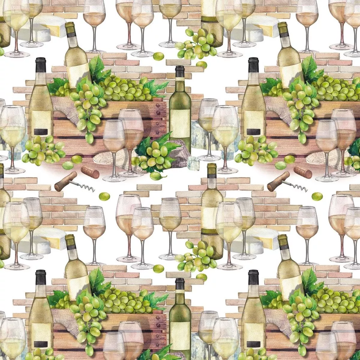 watercolor-box-wine-fabric-white Watercolor Box Of Wine Fabric – White