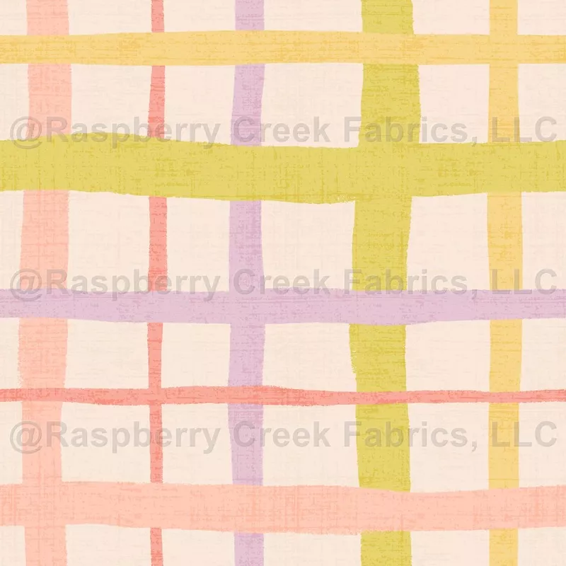 wavy-plaid-in-spring-pink-green-yellow-lavender-hand-drawn-grid Wavy Plaid in Spring Pink Green Yellow Lavender – hand drawn grid