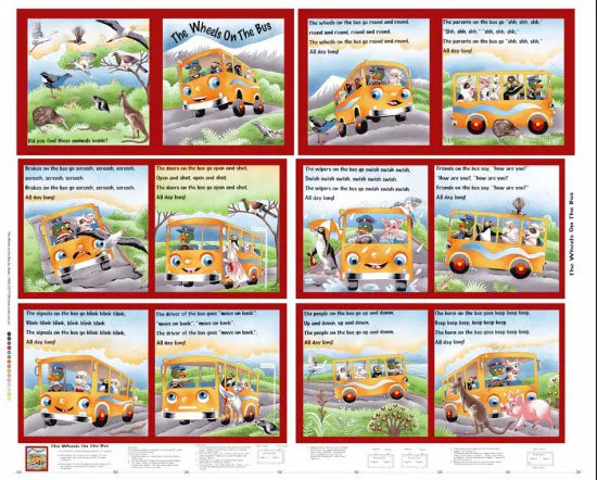 wheels-on-bus-book-panel The Wheels on the Bus Book Panel