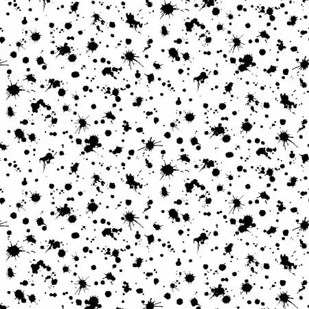 White/Black Splashes 6.25 Inch repeat