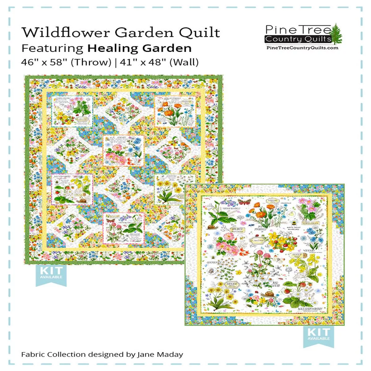 Wildflower Garden Throw Quilt Kit