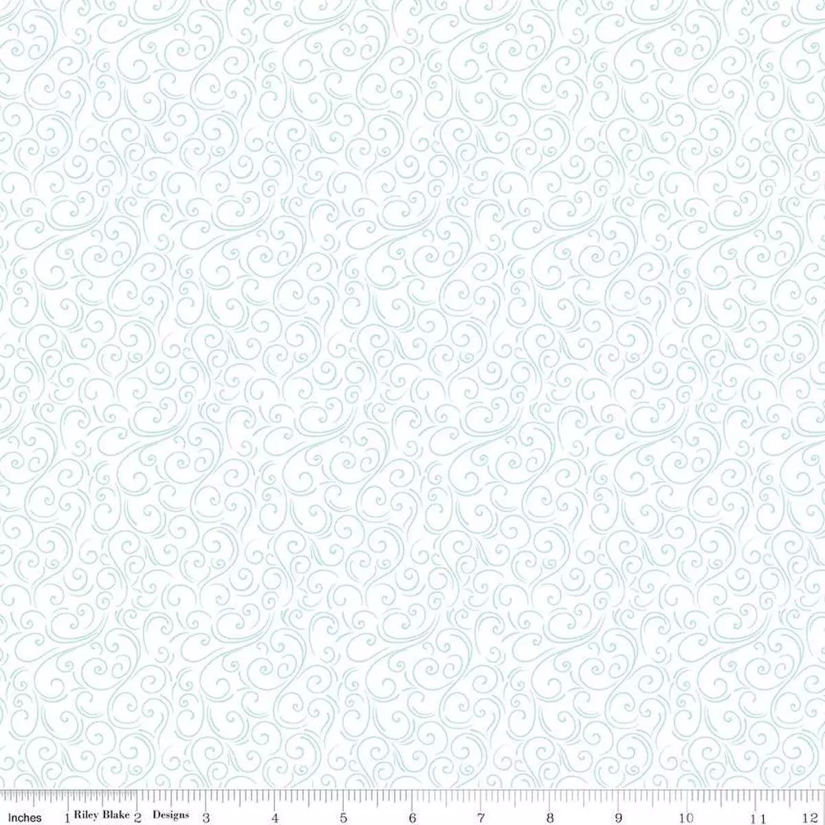 Winter Magic Swirls White Yardage for RBD-C16366 WHITE – PRICE PER 1/2 YARD