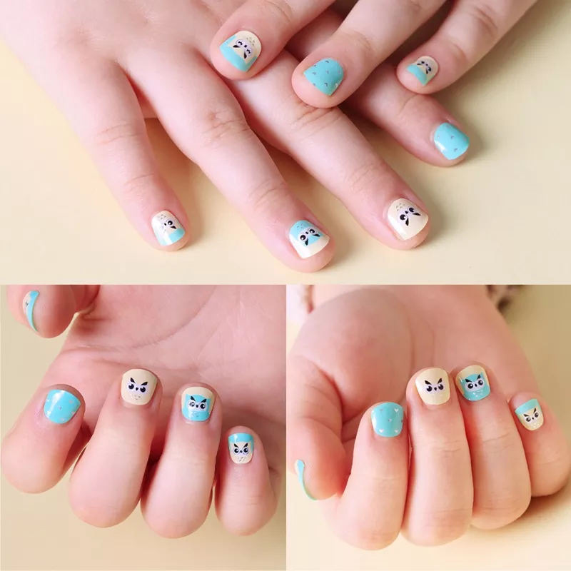 zipkok-gel-nail-strips-kids-owl Zipkok Gel Nail Strips for Kids – Owl